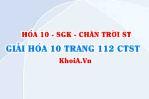 Giải Hóa 10 Chân trời Sáng tạo trang 112